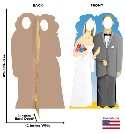 Life-size Wedding Couple Stand-in Cardboard Cutout - All Cutouts