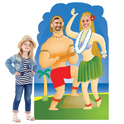 Life-size Hawaiians with Ukulele Stand-in Cardboard Cutout - All Cutouts