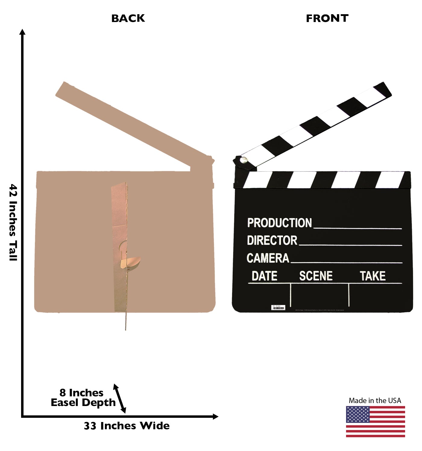 Life-size Film Clapper Cardboard Standup | Cardboard Cutout - All Cutouts