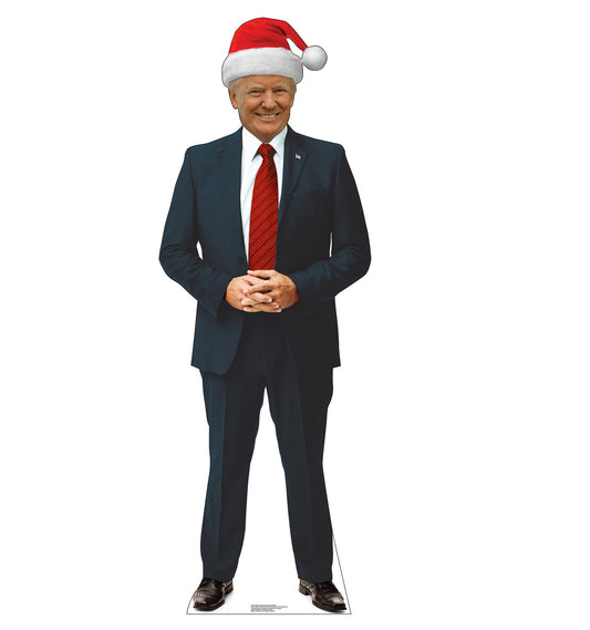 Outdoor Life-Size Standee of President Donald Trump Santa Hat - All Cutouts