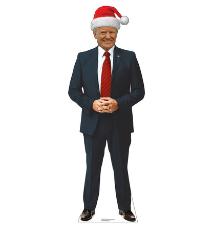 President Donald Trump Santa Hat Life-Size Cardboard Cutout - All Cutouts