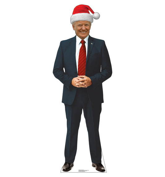 President Donald Trump Santa Hat Life-Size Cardboard Cutout - All Cutouts