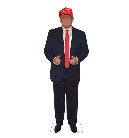 Life-Size Donald Trump MAGA Hat Cardboard Cutout - All Cutouts