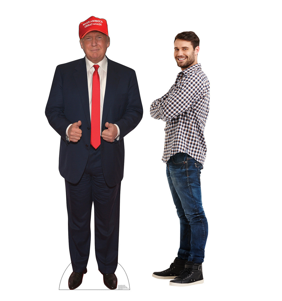 Life-Size Donald Trump MAGA Hat Cardboard Cutout - All Cutouts