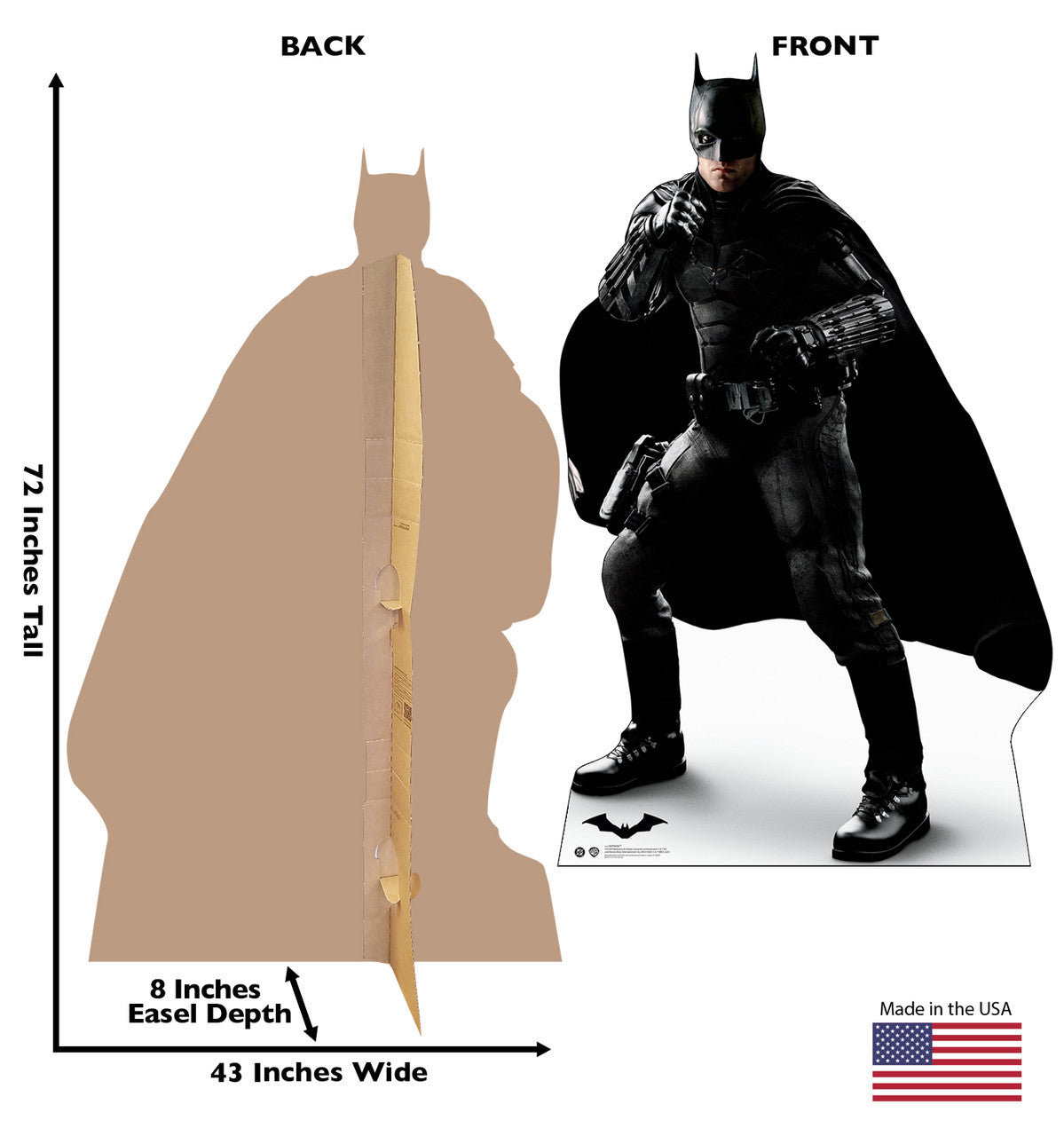 Life-Size Batman (The Batman Movie 2022) Cardboard Standup Cutout