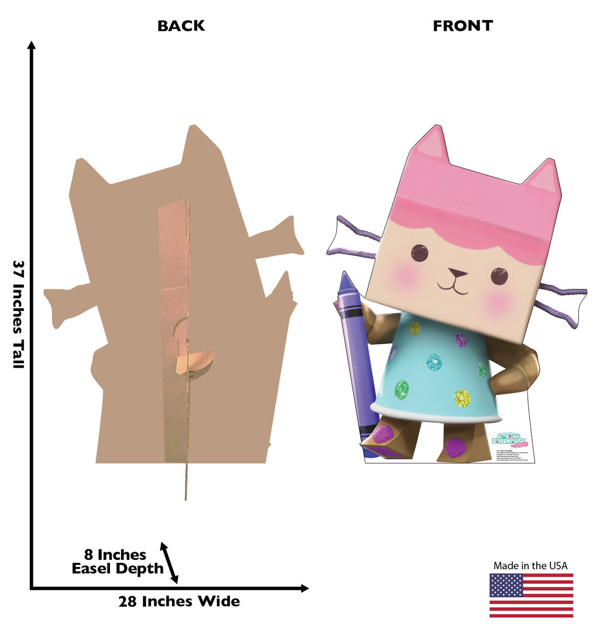 Life-size Box Cat Baby Life-Size Cardboard Cutout