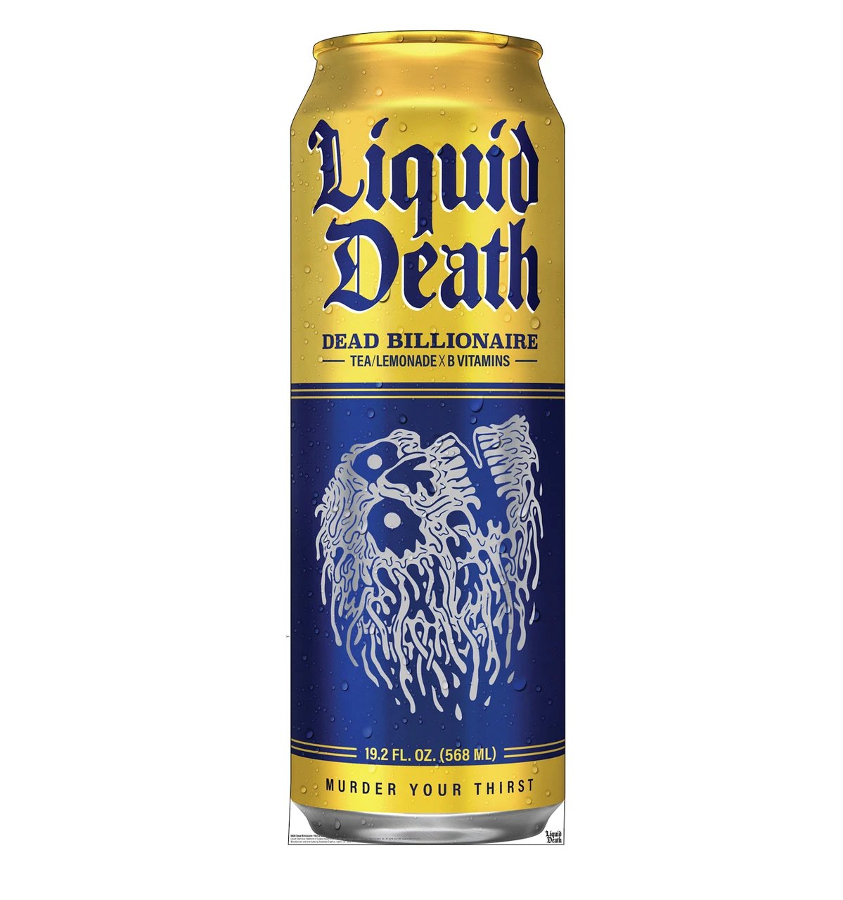 Life-Size Dead Billionaire 19.2 oz Can (Liquid Death) Cardboard Cutout - All Cutouts