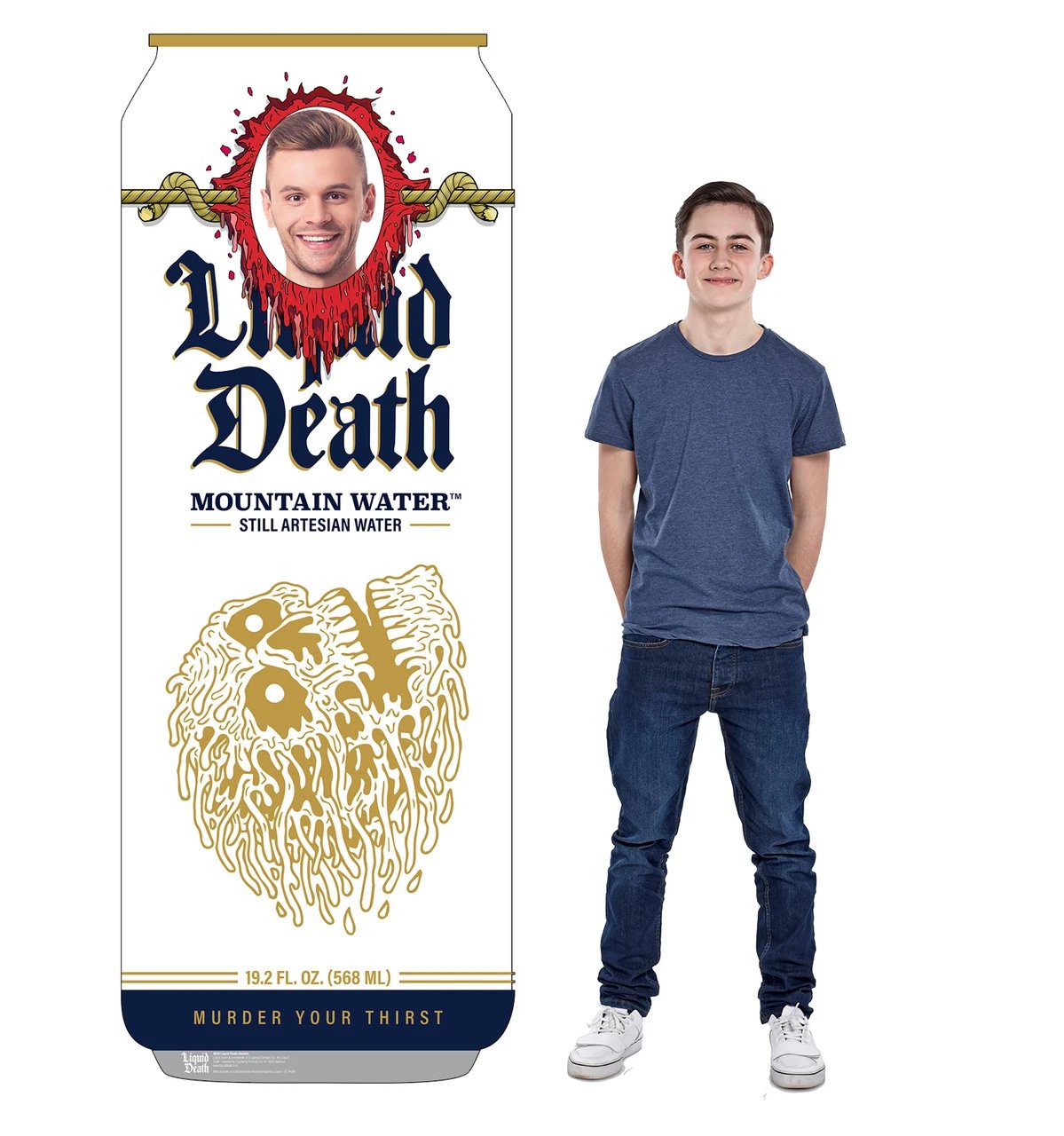 Life-Size Liquid Death Standin Cardboard Cutout - All Cutouts