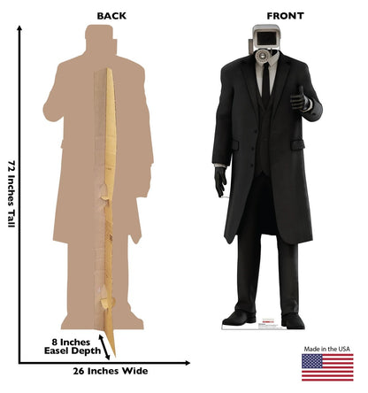 Life-Size Cameraman (Skibidi Toilet) Cardboard Cutout - All Cutouts