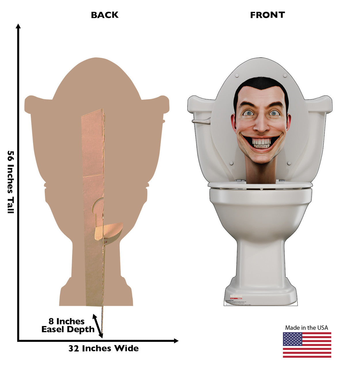 Life-Size Skibidi Toilet Character Cardboard Cutout - All Cutouts