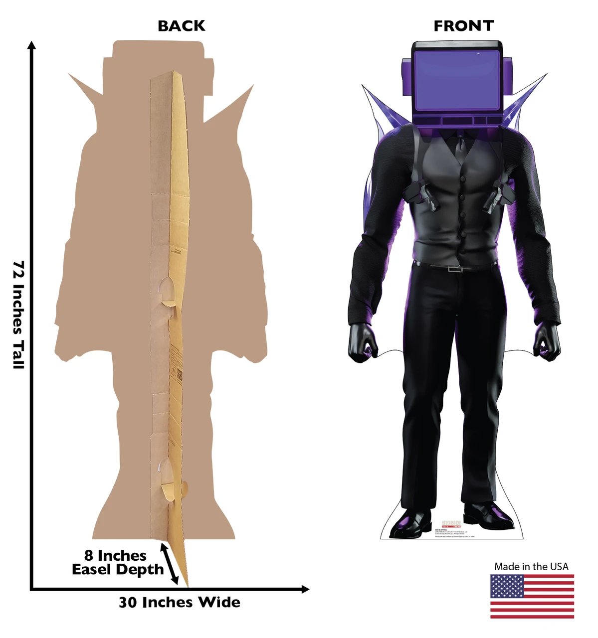 Life-Size Dark TV Man (Skibidi Toilet) Cardboard Cutout - All Cutouts