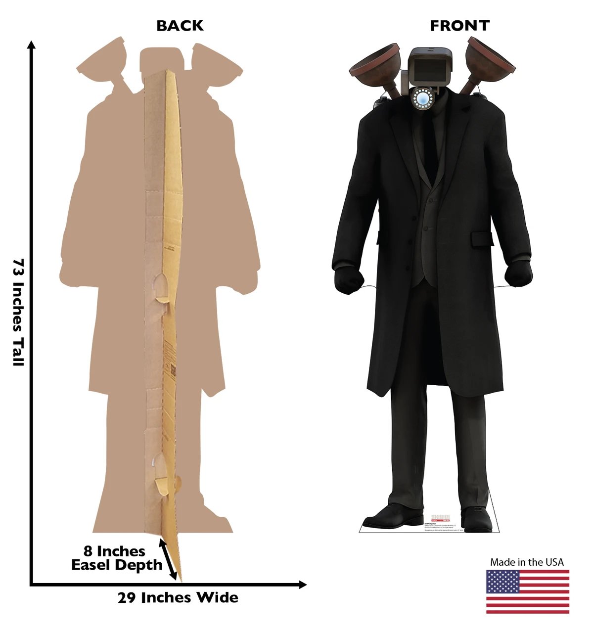 Life-Size Plungerman (Skibidi Toilet) Cardboard Cutout - All Cutouts