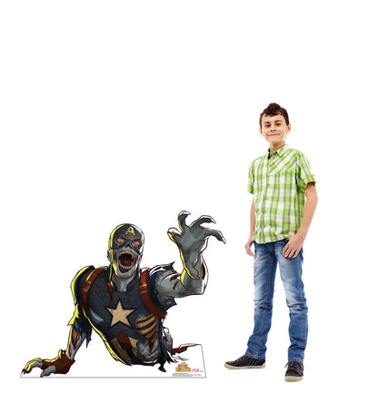 Life-Size Zombie Captain America (Marvel Zombies) Cardboard Cutout - All Cutouts