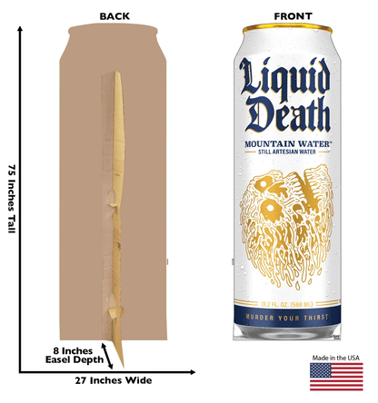 Life-Size Mountain Water 19.2 oz Can (Liquid Death) Cardboard Cutout - All Cutouts