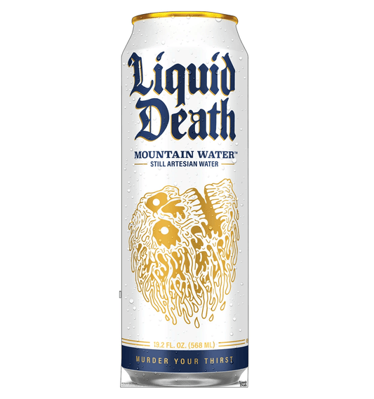 Life-Size Mountain Water 19.2 oz Can (Liquid Death) Cardboard Cutout - All Cutouts