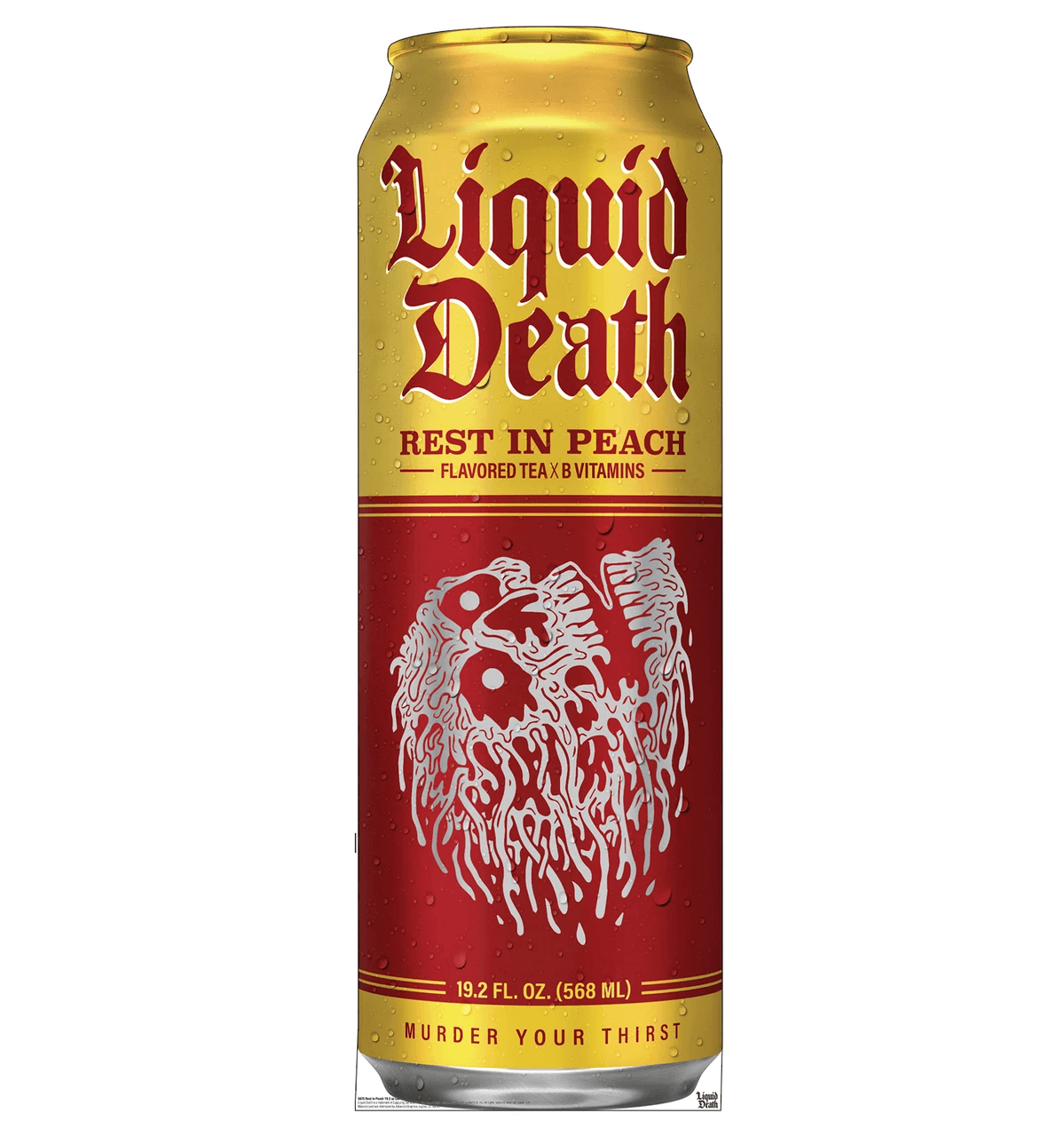 Life-Size Rest in Peach 19.2 oz Can (Liquid Death) Cardboard Cutout - All Cutouts
