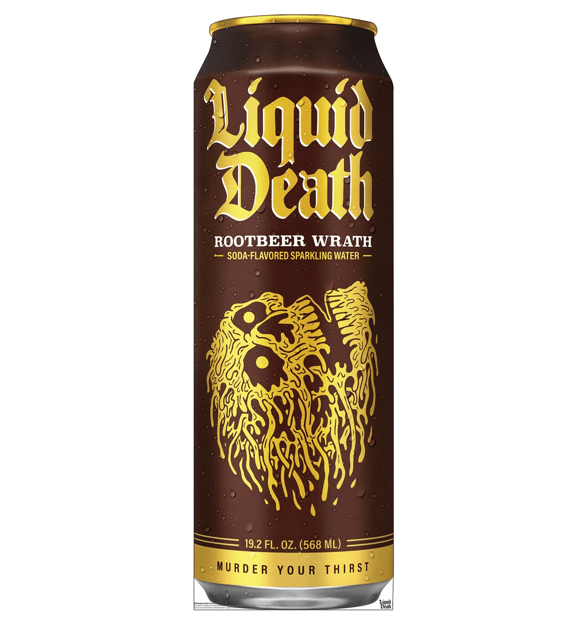 Life-Size Rootbeer Wrath 19.2 oz Can (Liquid Death) Cardboard Cutout - All Cutouts