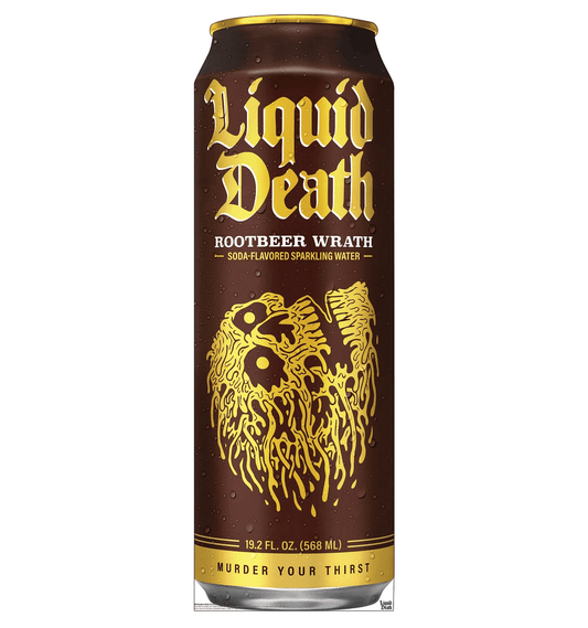 Life-Size Rootbeer Wrath 19.2 oz Can (Liquid Death) Cardboard Cutout - All Cutouts