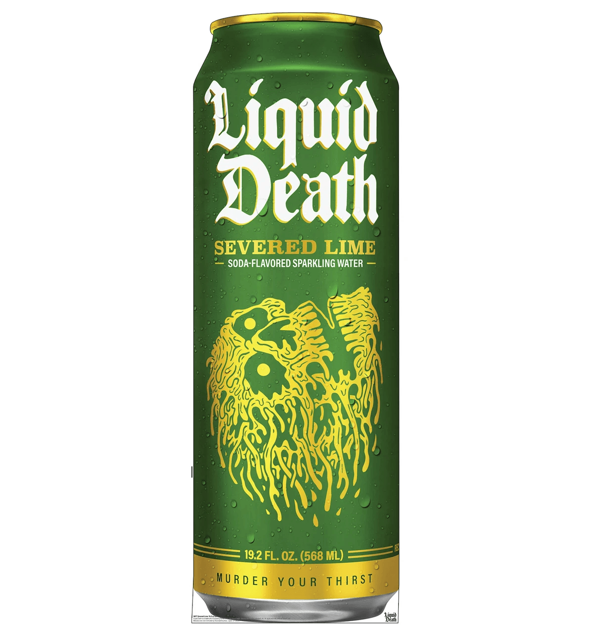 Life-Size Severed Lime 19.2 oz Can (Liquid Death) Cardboard Cutout - All Cutouts