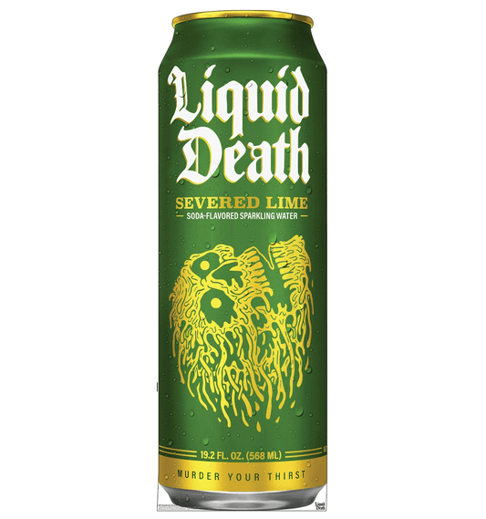 Life-Size Severed Lime 19.2 oz Can (Liquid Death) Cardboard Cutout - All Cutouts