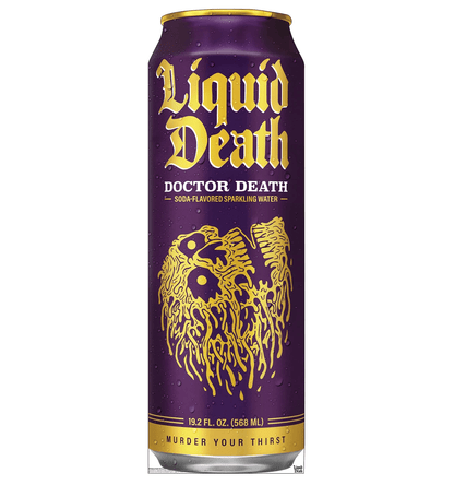 Life-Size Doctor Death 19.2 oz Can (Liquid Death) Cardboard Cutout - All Cutouts