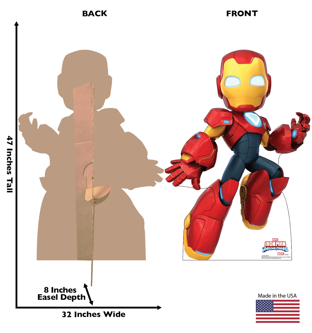 Life-Size Iron Man (Iron Man and his Awesome Friends) Cardboard Cutout - All Cutouts