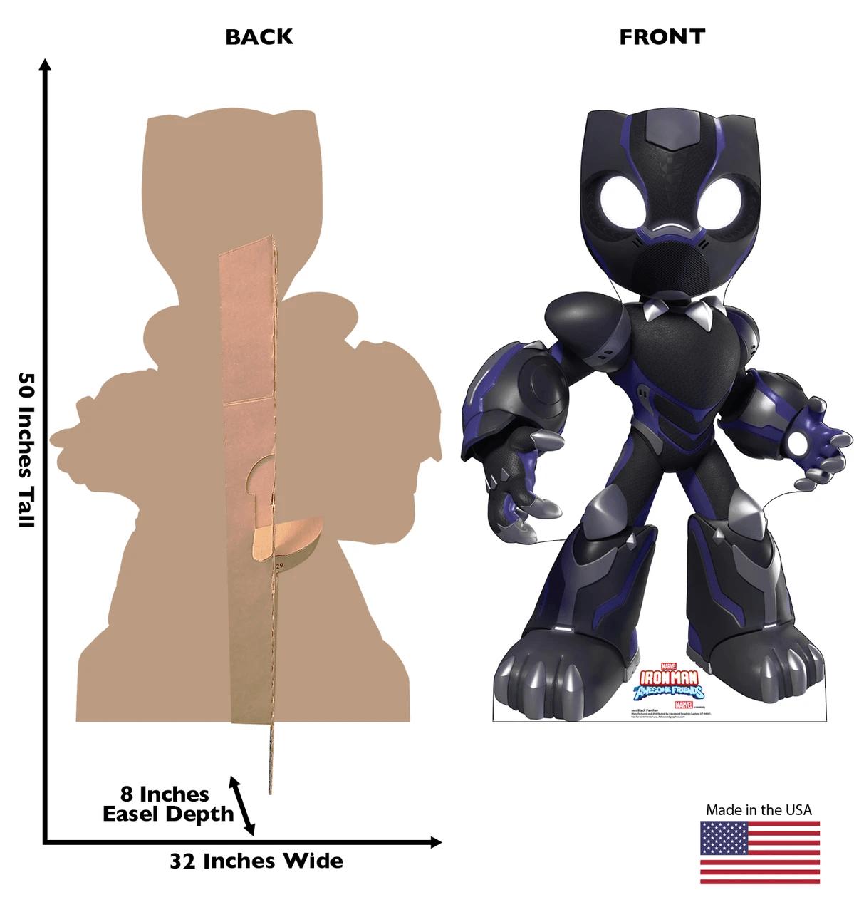 Life-Size Black Panther (Iron Man and his Awesome Friends) Cardboard Cutout - All Cutouts