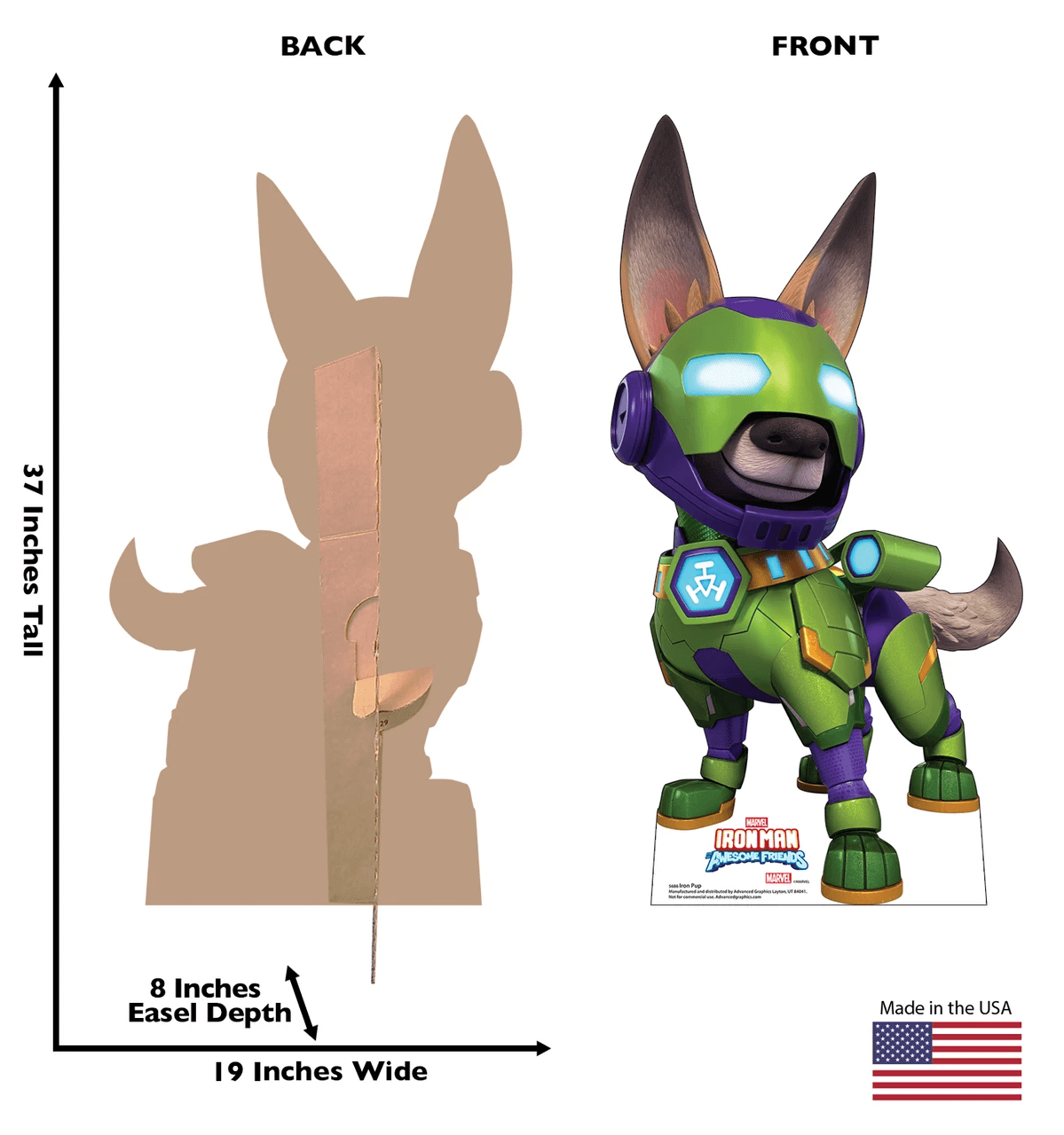 Life-Size Iron Pup (Iron Man and his Awesome Friends) Cardboard Cutout - All Cutouts