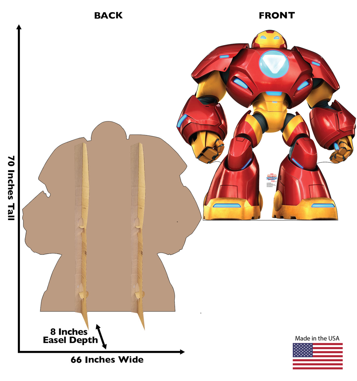 Life-Size Iron Man Iron Man and His Awesome Friends Giant-Sized Armor Cardboard Cutout - All Cutouts