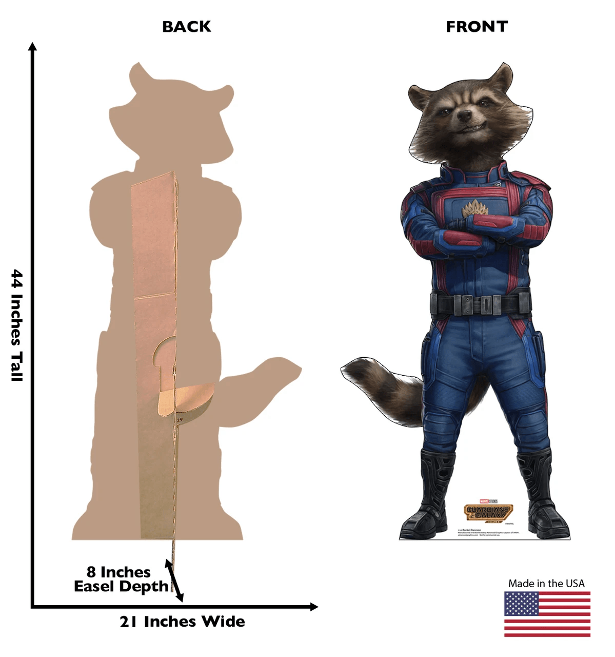 Life-Size Rocket Raccoon (Guardians of the Galaxy Vol. 3) Cardboard Cutout - All Cutouts