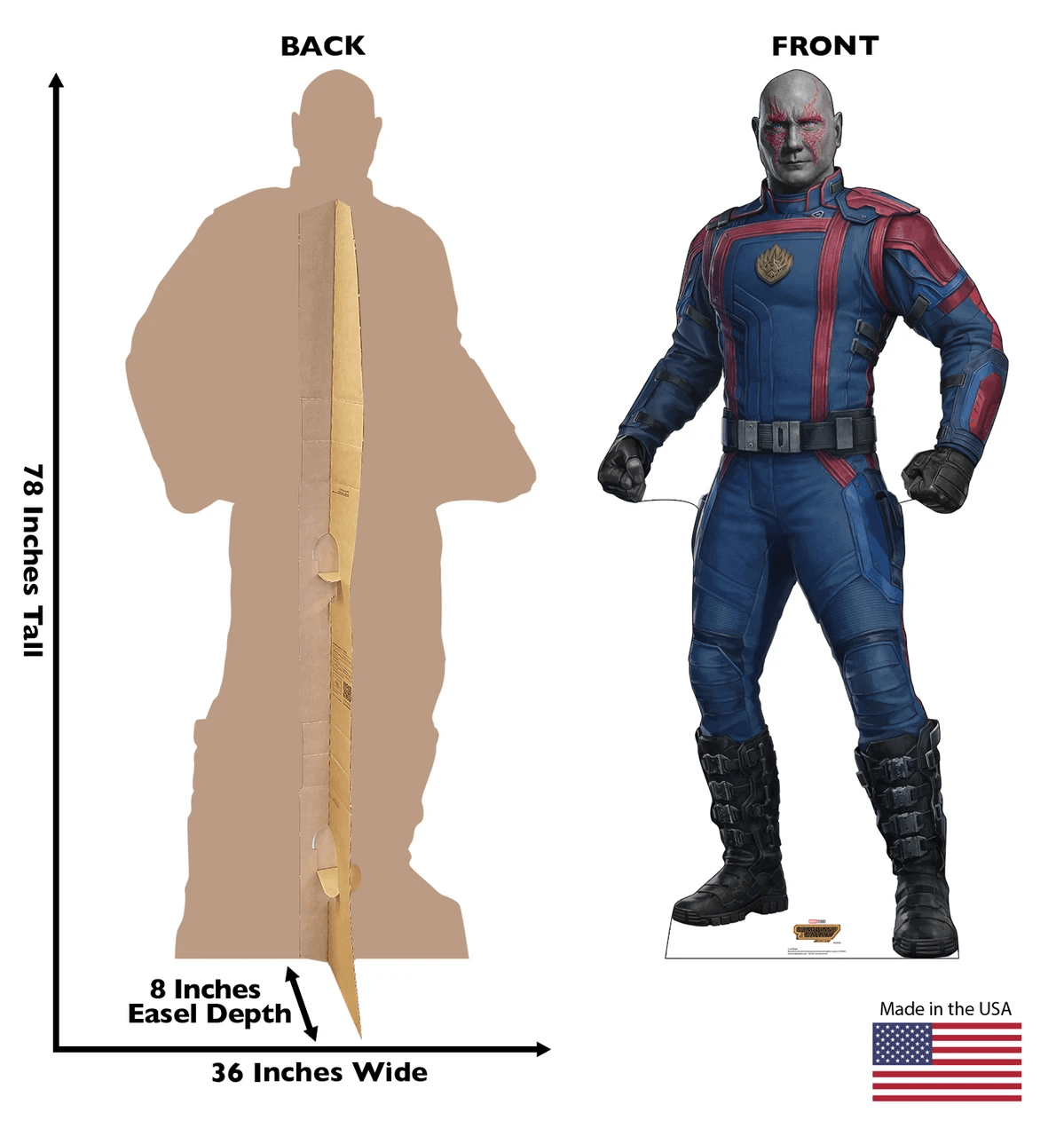 Life-Size Drax (Guardians of the Galaxy Vol. 3) Cardboard Cutout - All Cutouts