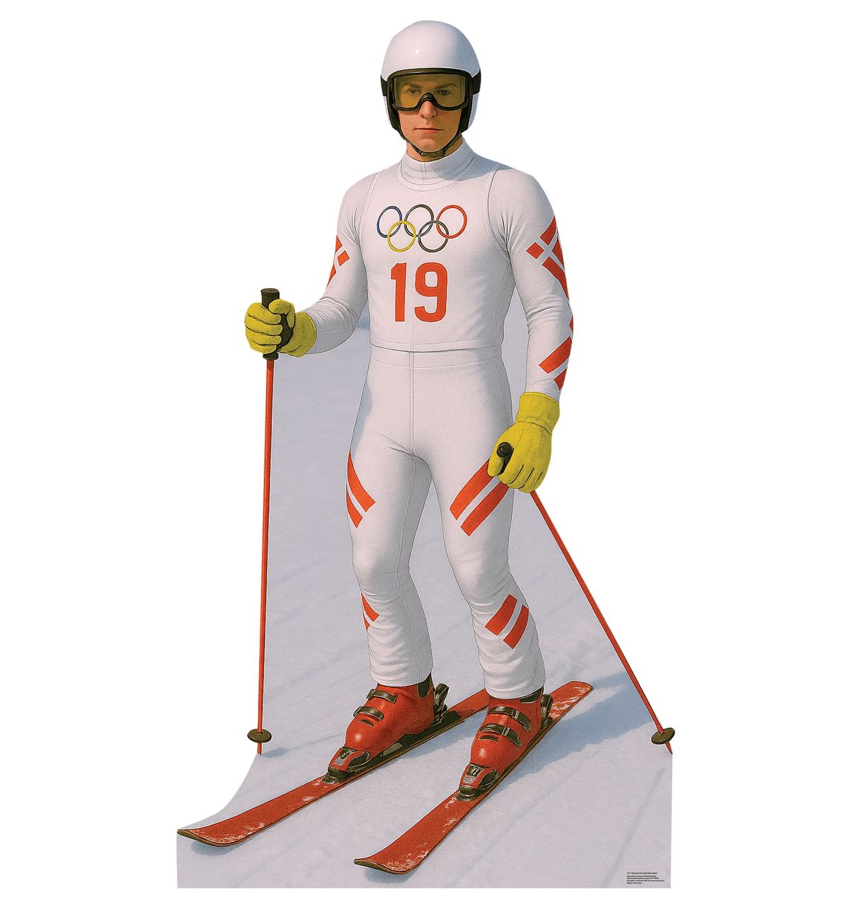 Life-Size Olympic Downhill Skier Male Cardboard Cutout - All Cutouts