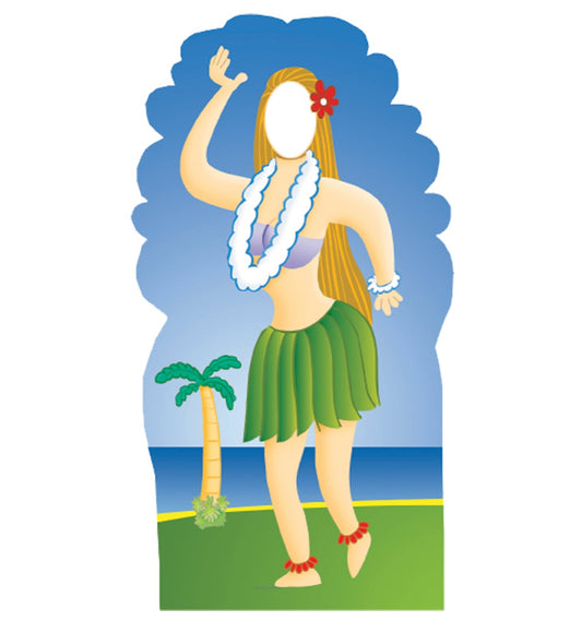 Life-size Hula Girl Stand-In Cardboard Standup - All Cutouts
