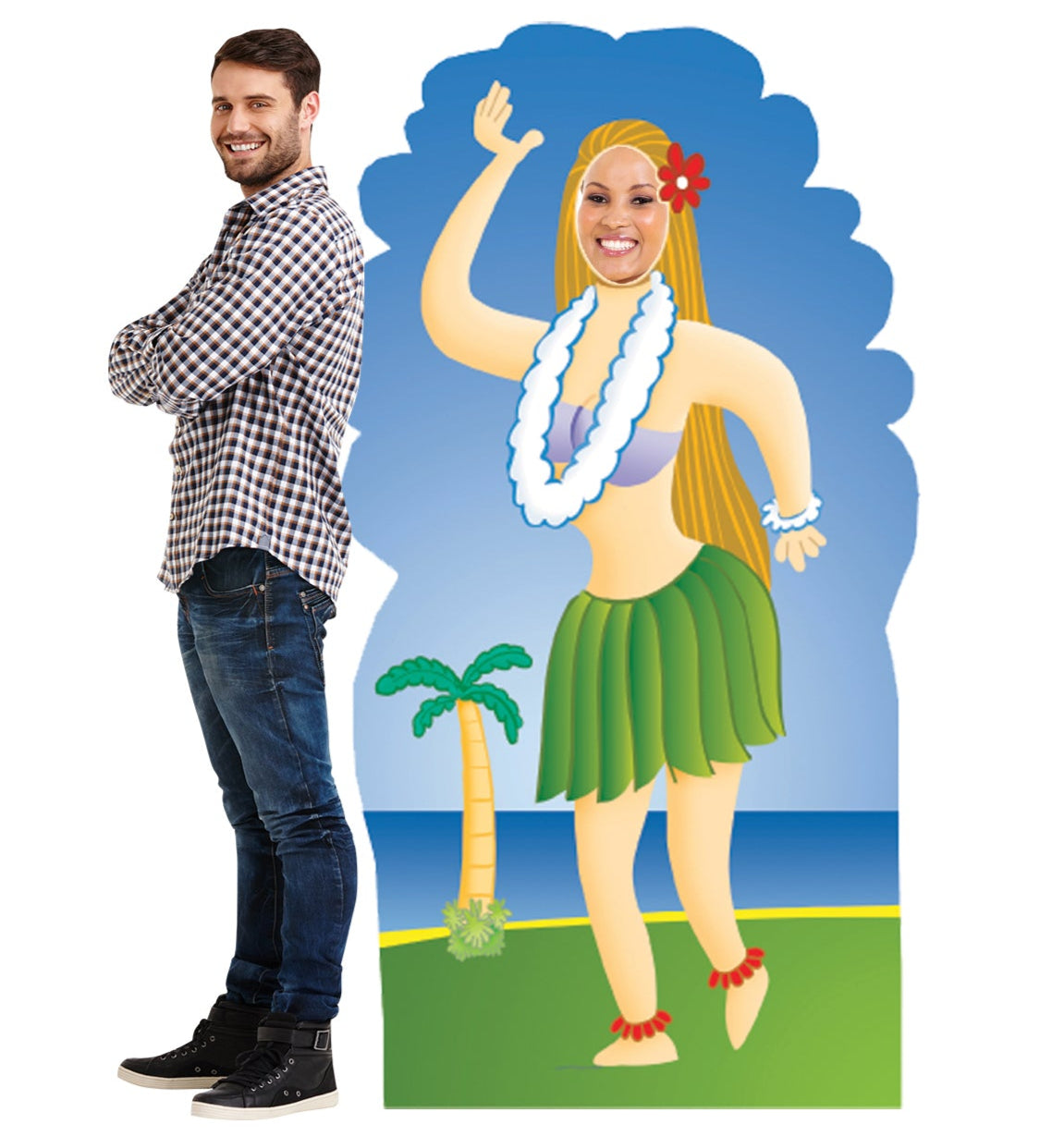 Life-size Hula Girl Stand-In Cardboard Standup - All Cutouts