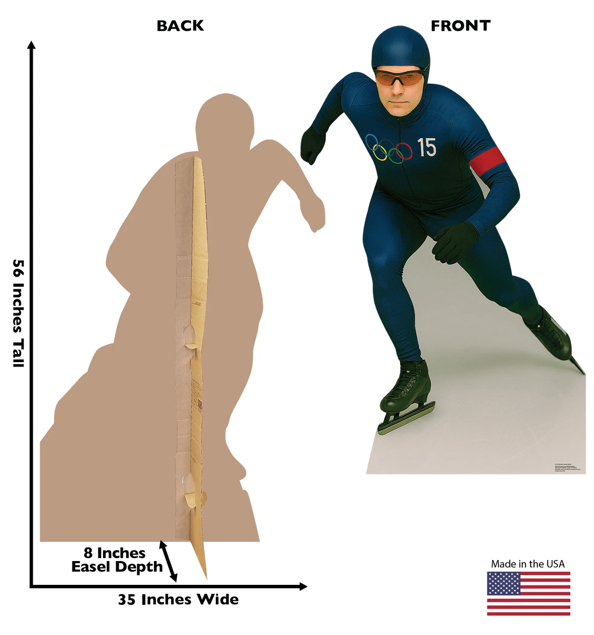 Life-Size Olympic Speed Skater Cardboard Cutout - All Cutouts