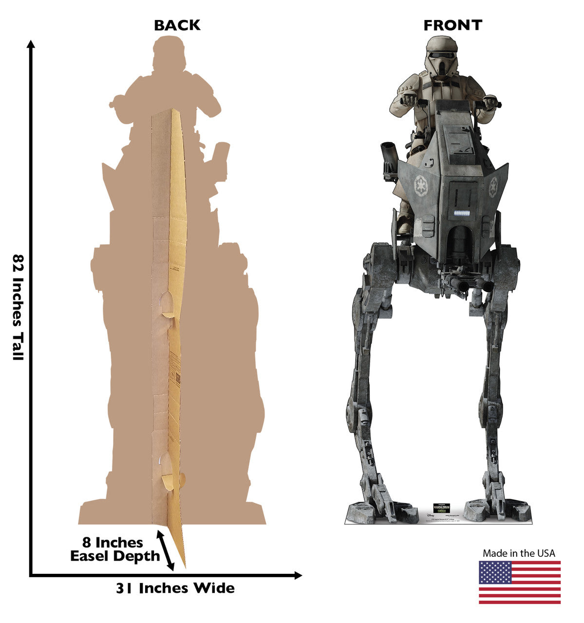 Life-Size Imperial Remnant AT-RT™ & Driver (Mandalorian & Grogu Movie) Cardboard Cutout - All Cutouts