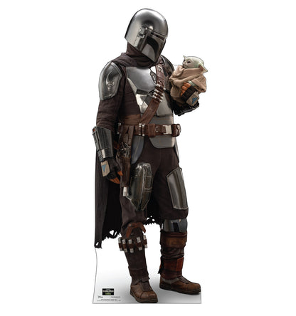 Life-Size The Mandalorian™ & Grogu™ Gaze (Mandalorian & Grogu Movie) Cardboard Cutout - All Cutouts