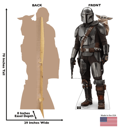 Life-Size The Mandalorian™ & Grogu™ (Mandalorian & Grogu Movie) Cardboard Cutout - All Cutouts