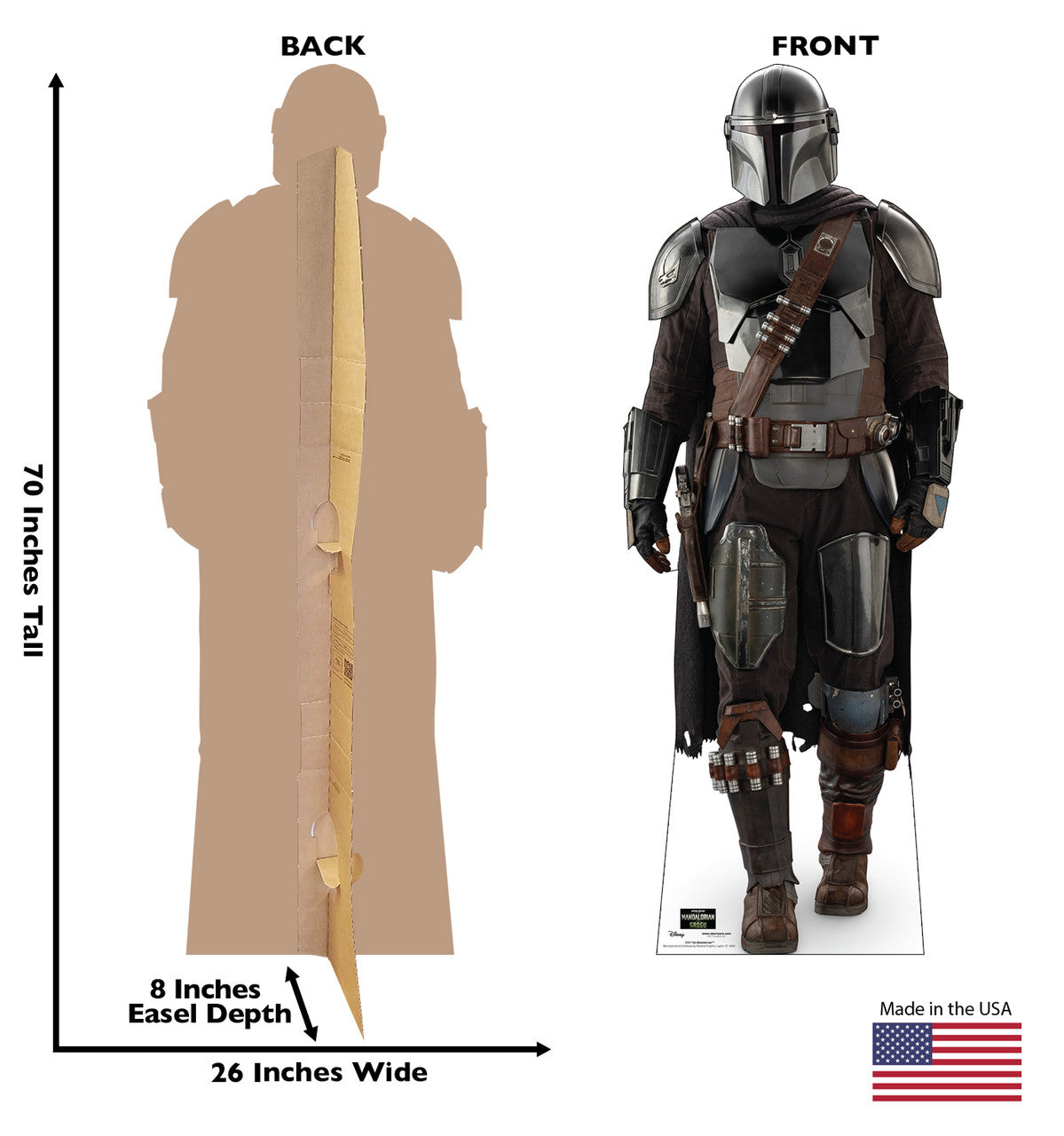 Life-Size The Mandalorian™ (Mandalorian & Grogu Movie) Cardboard Cutout - All Cutouts