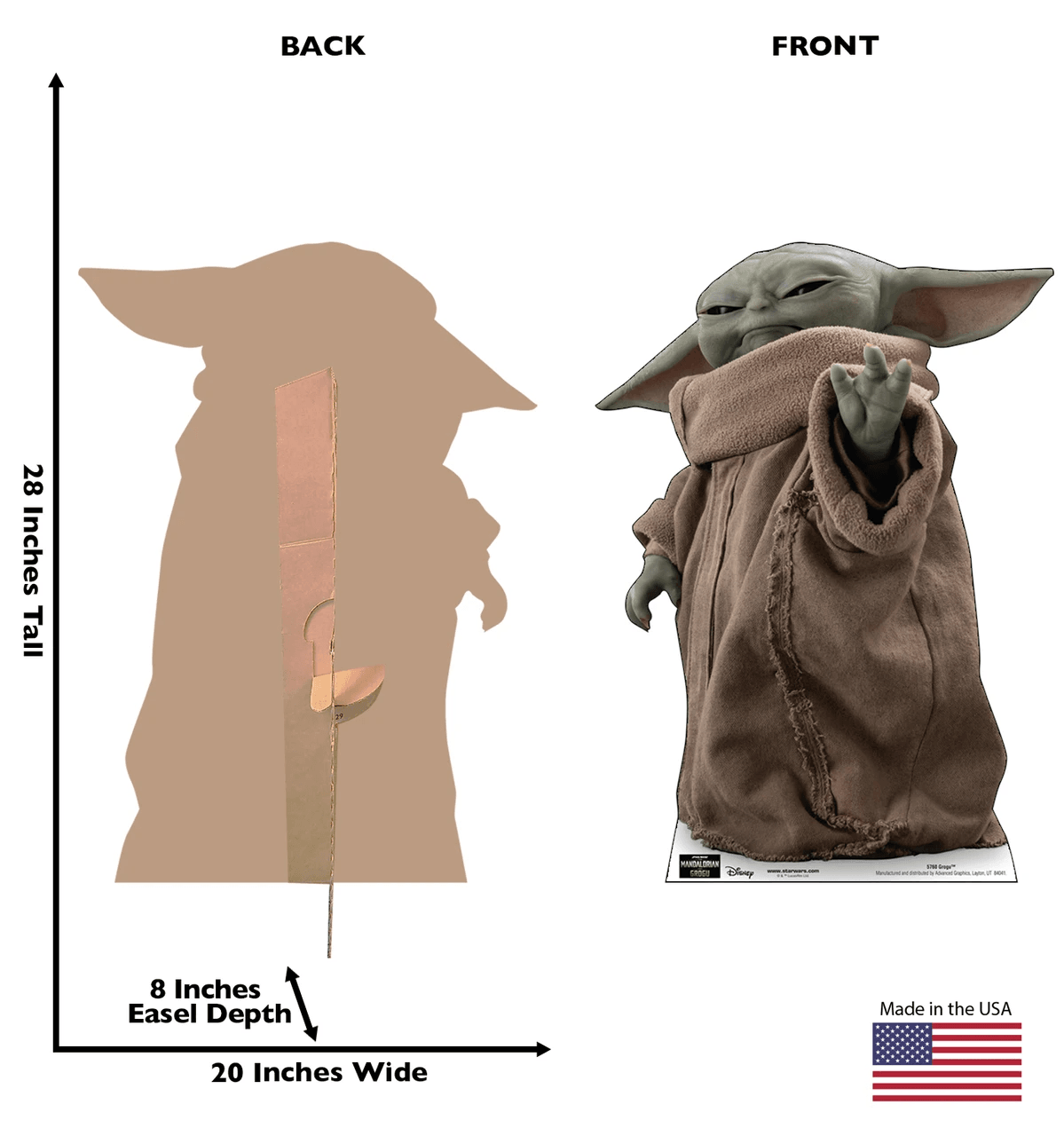 Life-Size Grogu™ (Mandalorian & Grogu Movie) Cardboard Cutout - All Cutouts