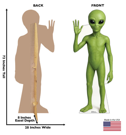 Life-Size Friendly Alien Cardboard Cutout - All Cutouts