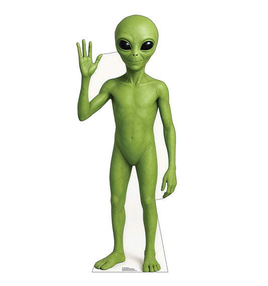 Life-Size Friendly Alien Cardboard Cutout - All Cutouts