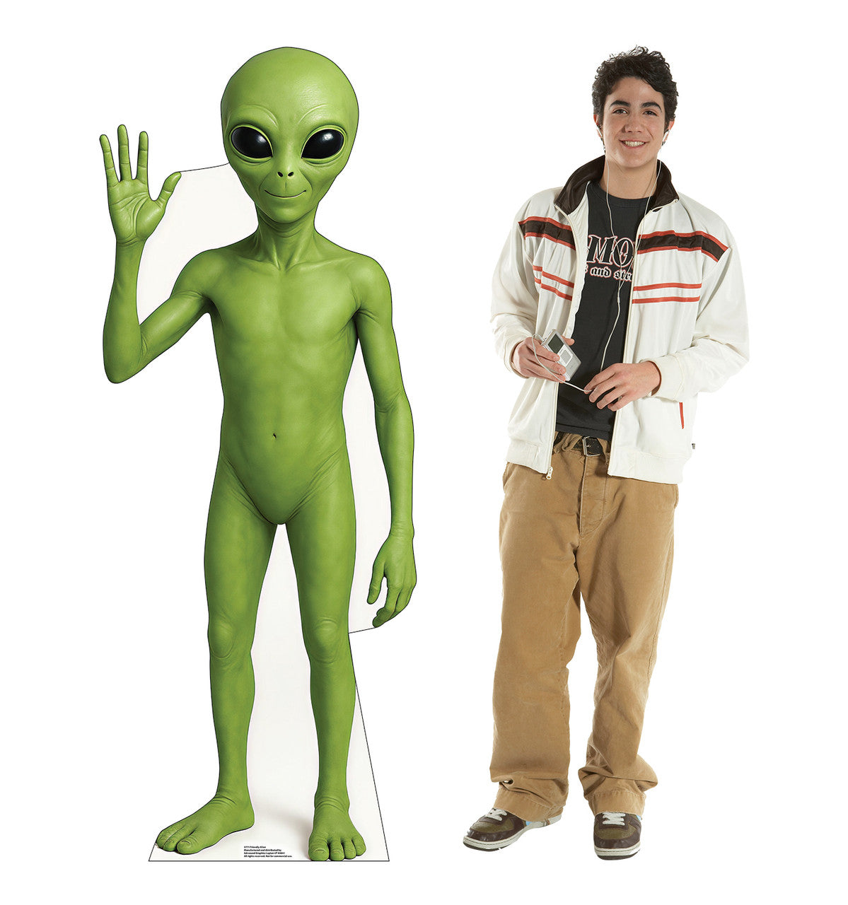 Life-Size Friendly Alien Cardboard Cutout - All Cutouts