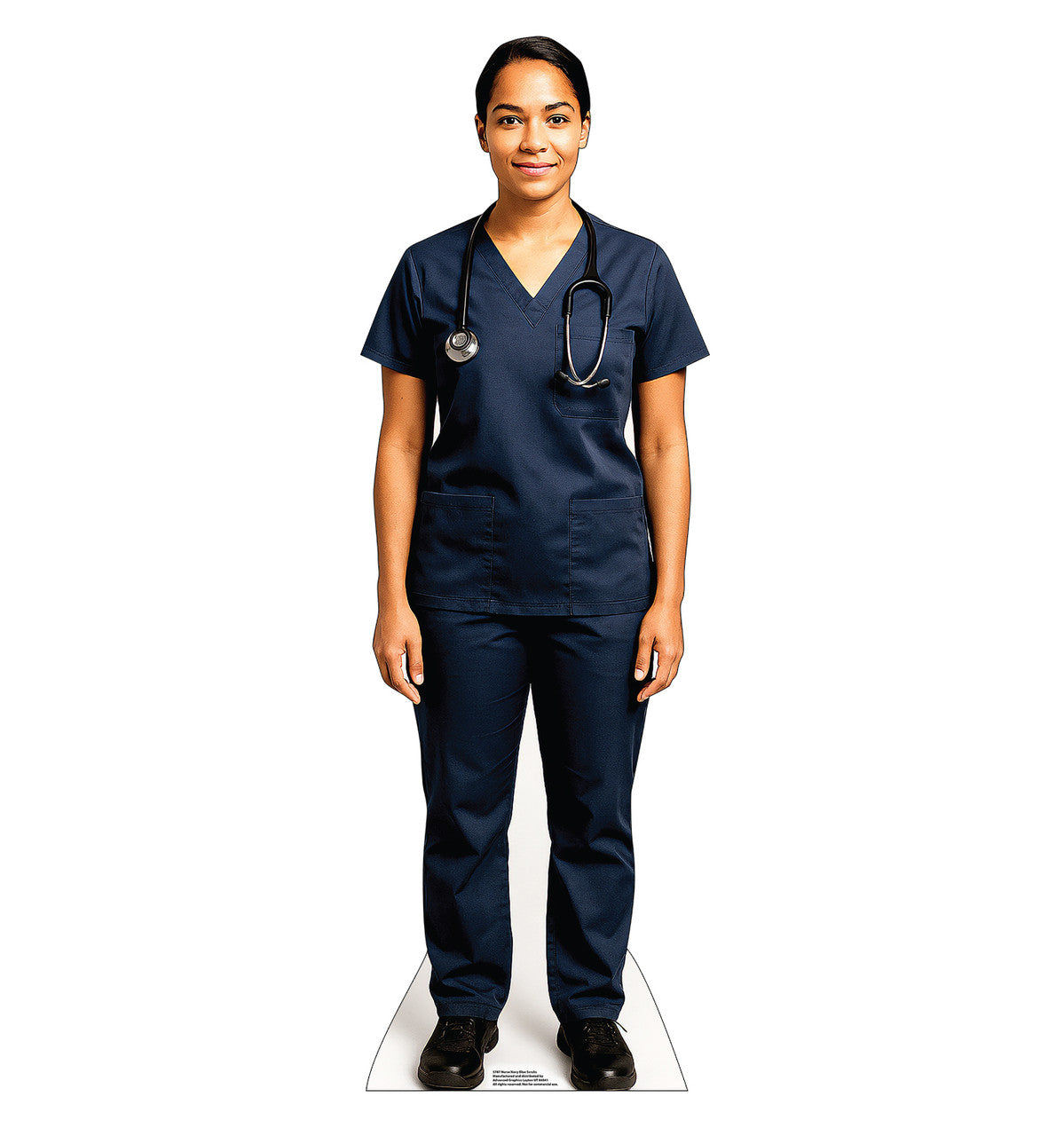 Life-Size Nurse Navy Blue Scrubs Cardboard Cutout - All Cutouts
