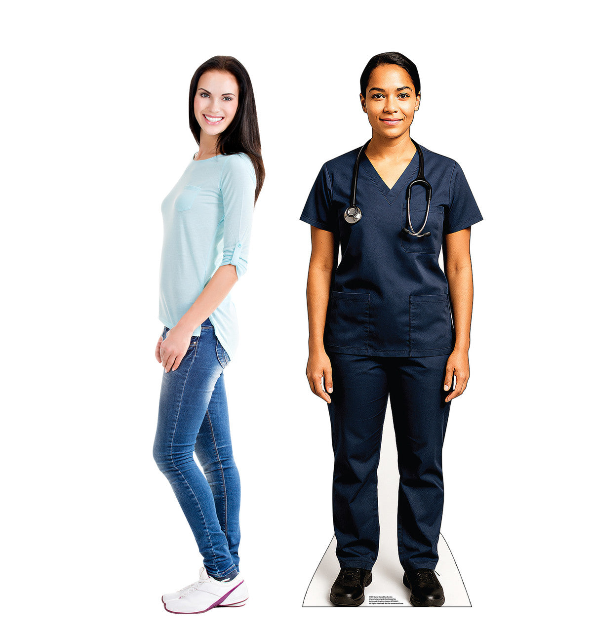 Life-Size Nurse Navy Blue Scrubs Cardboard Cutout - All Cutouts