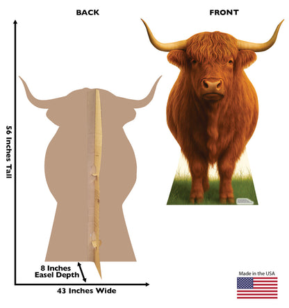 Life-Size Scottish Highland Cow Cardboard Cutout - All Cutouts