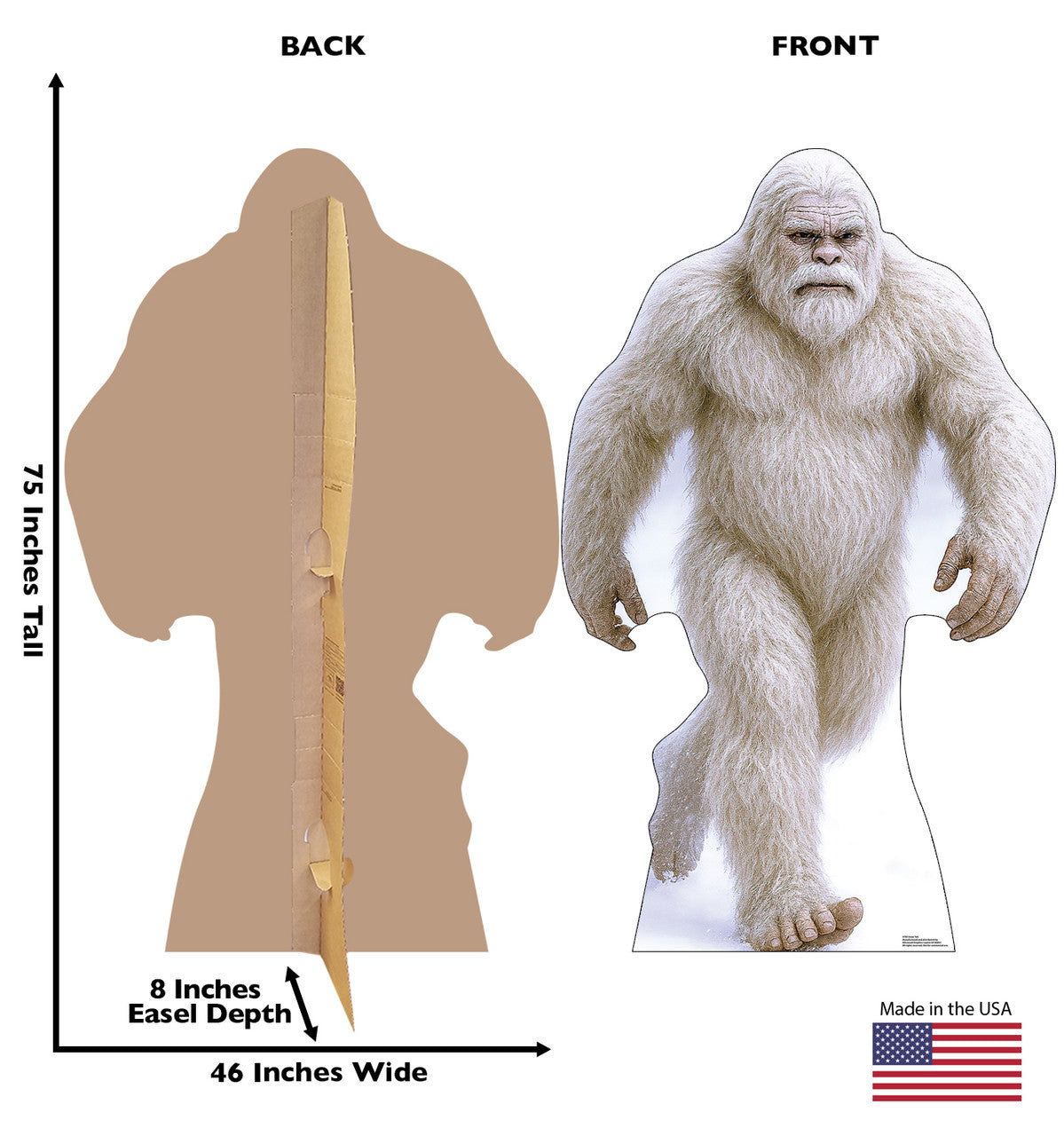 Life-Size Snow Yeti Cardboard Cutout - All Cutouts