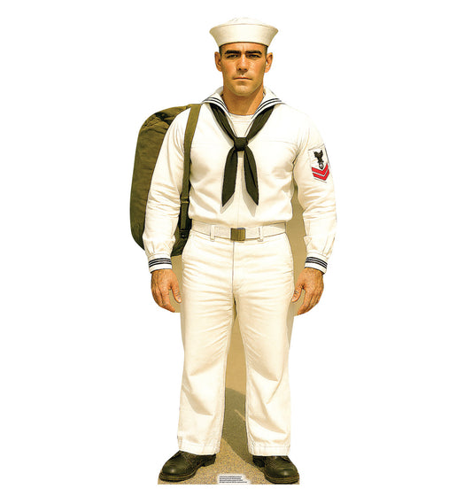 Life-Size US Navy WWII White Uniform Cardboard Cutout - All Cutouts