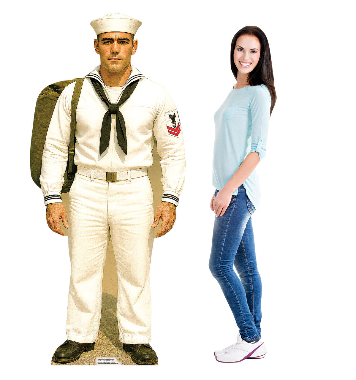 Life-Size US Navy WWII White Uniform Cardboard Cutout - All Cutouts