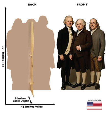 Life-Size Signers of the Declaration of Independence (Thomas Jefferson, Benjamin Franklin, John Adams) Cardboard Cutout - All Cutouts